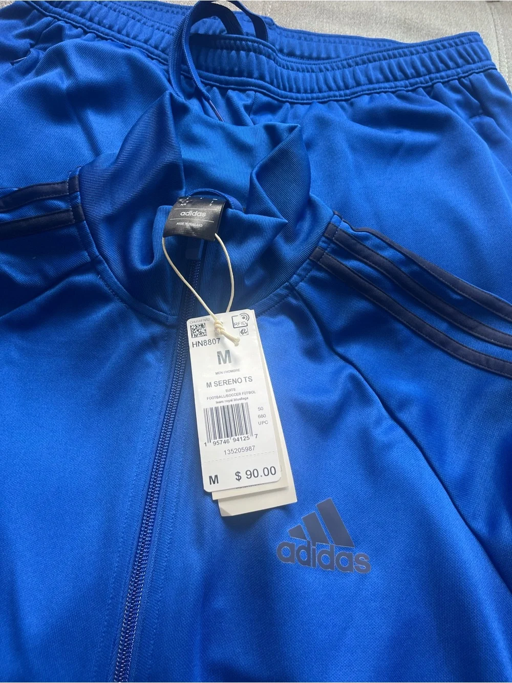 NWT adidas AEROREADY Sereno Cut 3-Stripes Track Suit Blue Men’s Medium